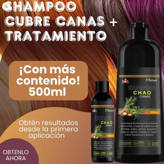 Shampoo Adiós Canas™ + Tratamiento | OFERTA POR TIEMPO LIMITADO